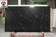 Laje de pedra de quartzo preto artificial de Calacatta (resistente aos ácidos)