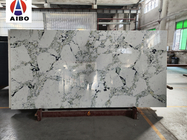 O quartzo artificial marmoreia a vista de lajes de quartzo para a decoração interna de Kitchentop e de Worktop