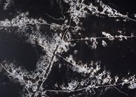 Telhas de assoalho pretas artificiais lustradas da cozinha, anti quartzo da pedra do preto do deslizamento