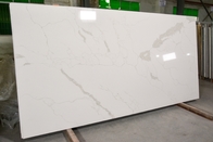 Da pedra branca 25mm de quartzo de Calacatta bancadas de superfície contínuas da cozinha da espessura