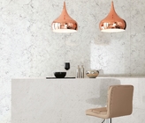 Projetando a bancada de pedra da cozinha de quartzo artificial branco de Carrara Antifouling