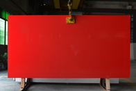 materiais vermelhos puros projetados artificiais da bancada da cozinha da pedra de quartzo da espessura de 30mm
