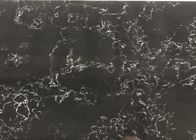 Pedra de quartzo artificial preta Carrara resistente ao calor fácil de limpar