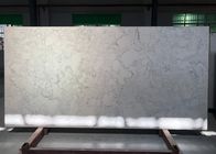 Pedra branca de quartzo de Vanitytop do banheiro, bancadas de quartzo da cor sólida