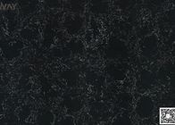 Telha de mármore preta sintética da parede de Mohz da pedra 6,5 da pedra preta de mármore artificial de quartzo