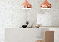 Bancada branca artificial clássica de quartzo da decoração 12MM Carrara da casa