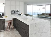 Pedra branca polonesa de quartzo de 20MM Carrara com bancadas da cozinha