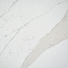 Quartzo branco lustrado de pedra projetado de quartzo 3200*1800 Calacatta