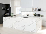 GV branco projetado das bancadas da cozinha de quartzo do calacatta