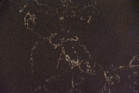 Cor artificial de superfície contínua do preto da pedra de quartzo da bancada da cozinha
