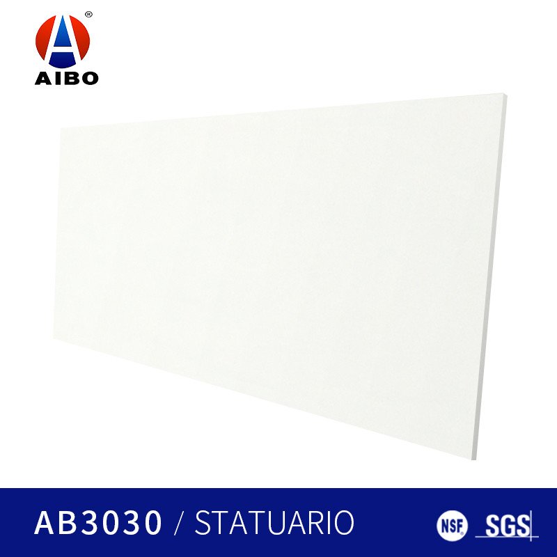 Pedra artificial branca super de quartzo AB3030 para materiais de construção